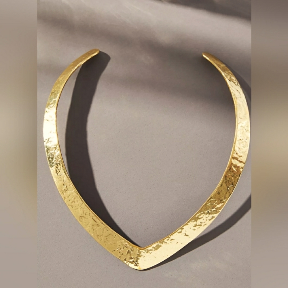 Anthropologie Gold Neck Collar